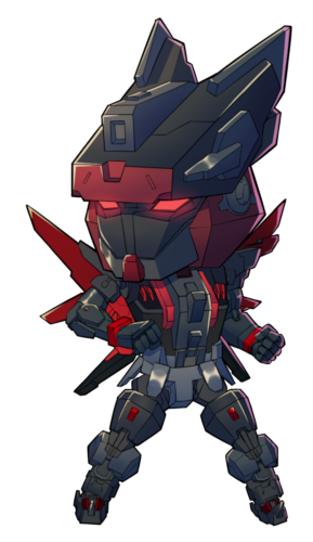 Chibi version of the Corec Mk1, commissioned from papillonstudio.